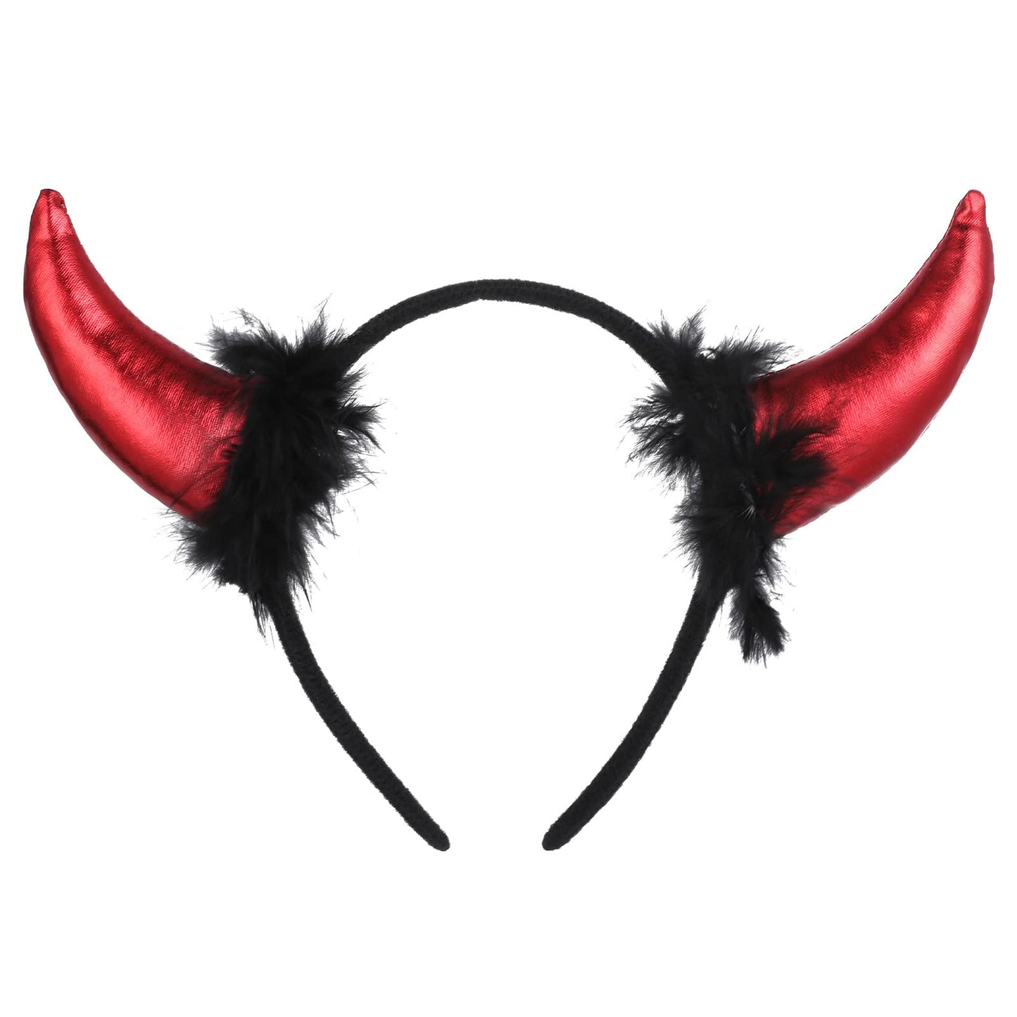Lusofie Devil Horns Headband Devil Ears Headband Devil Costume Accessory for Women Halloween Red Horns Headband Women Girls Fancy Dress Party Cosplay
