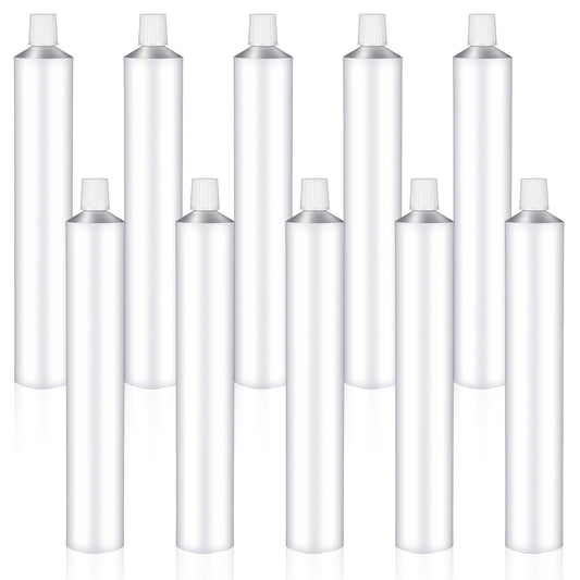 10 Pack Empty Paint Tubes with Needle Cap, 60ml Unsealed Aluminum Paint Tubes for Storing Paints Acrylics Gouaches Watercolors Oils and Other Kinds of Paints