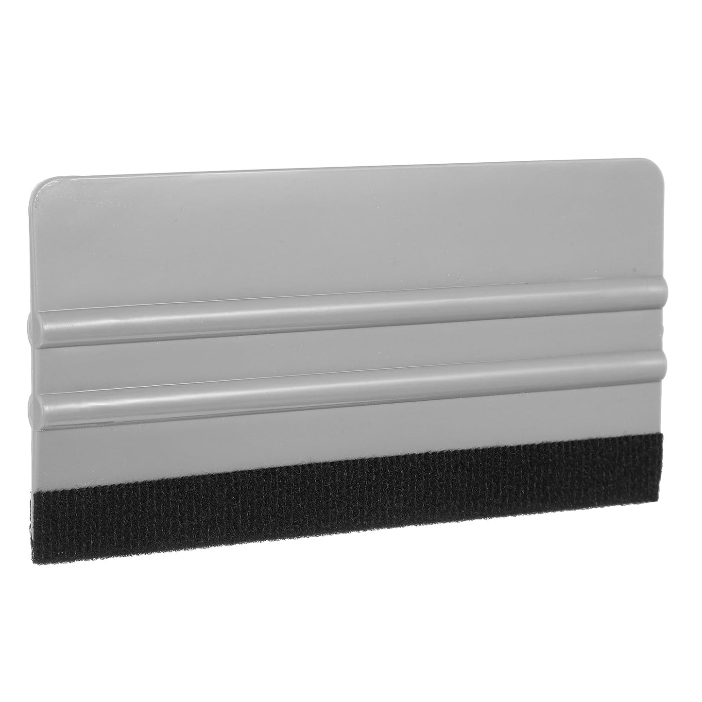 Professional Window Film Squeegee, Vinyl Scraper Tool with Felt Edge for Car Tint Installation, Bubble Removal, Scratch Protection, 15x7.6cm Grey