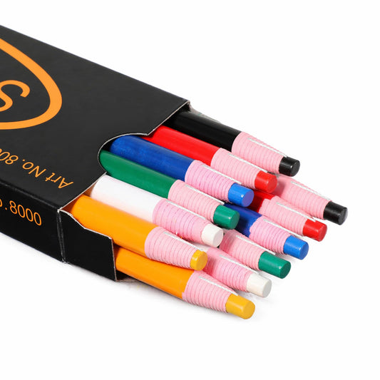 Fosaseua 12PCS Washable Sewing Marker Fabric Pencil, 6 Colors