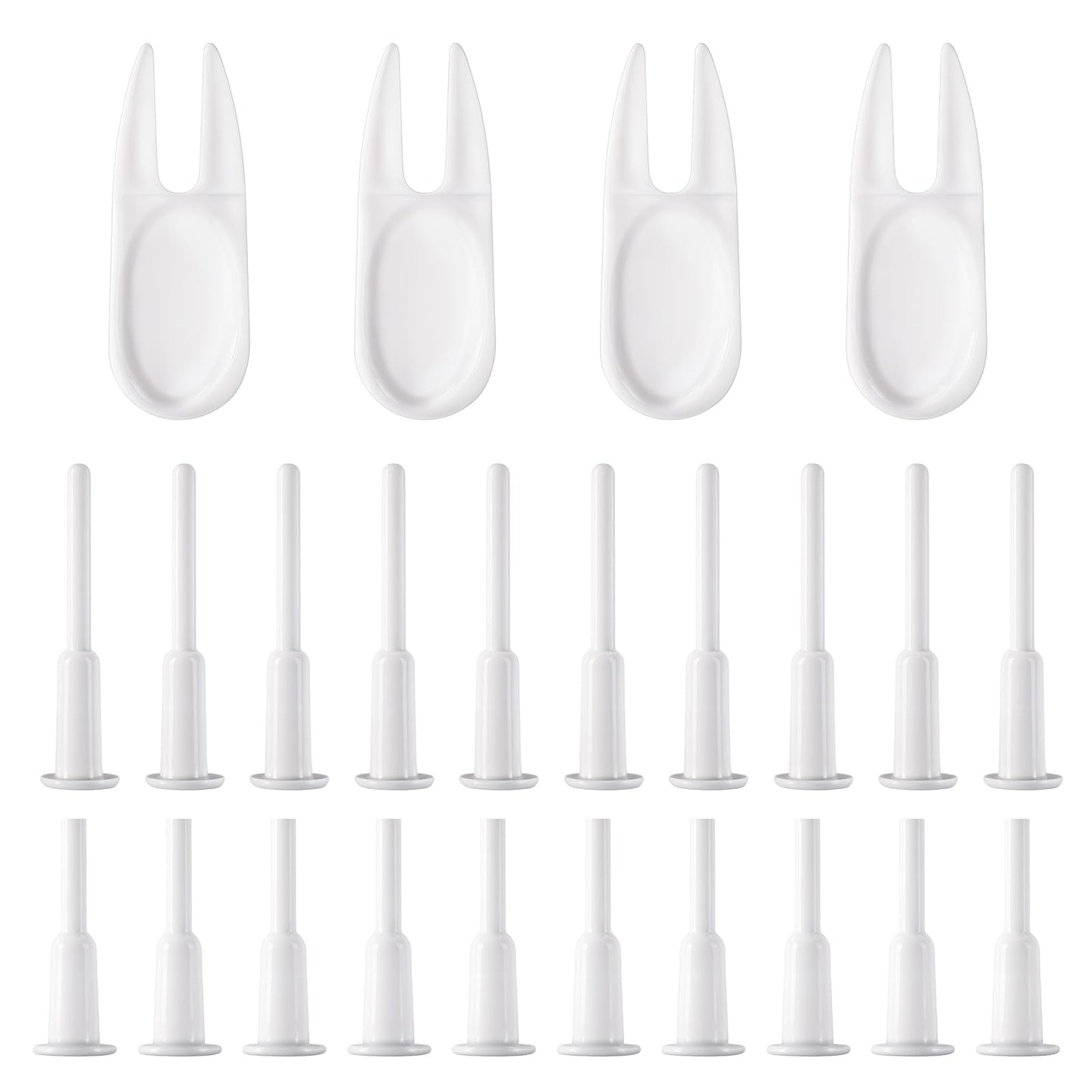 Josojoou 24PCS Exercise Ball Plug, Replacement Kit, Yoga Ball Air Plug Pin, Adapter Kit for Fitness Balls Inflatable Bed Swimming Pool