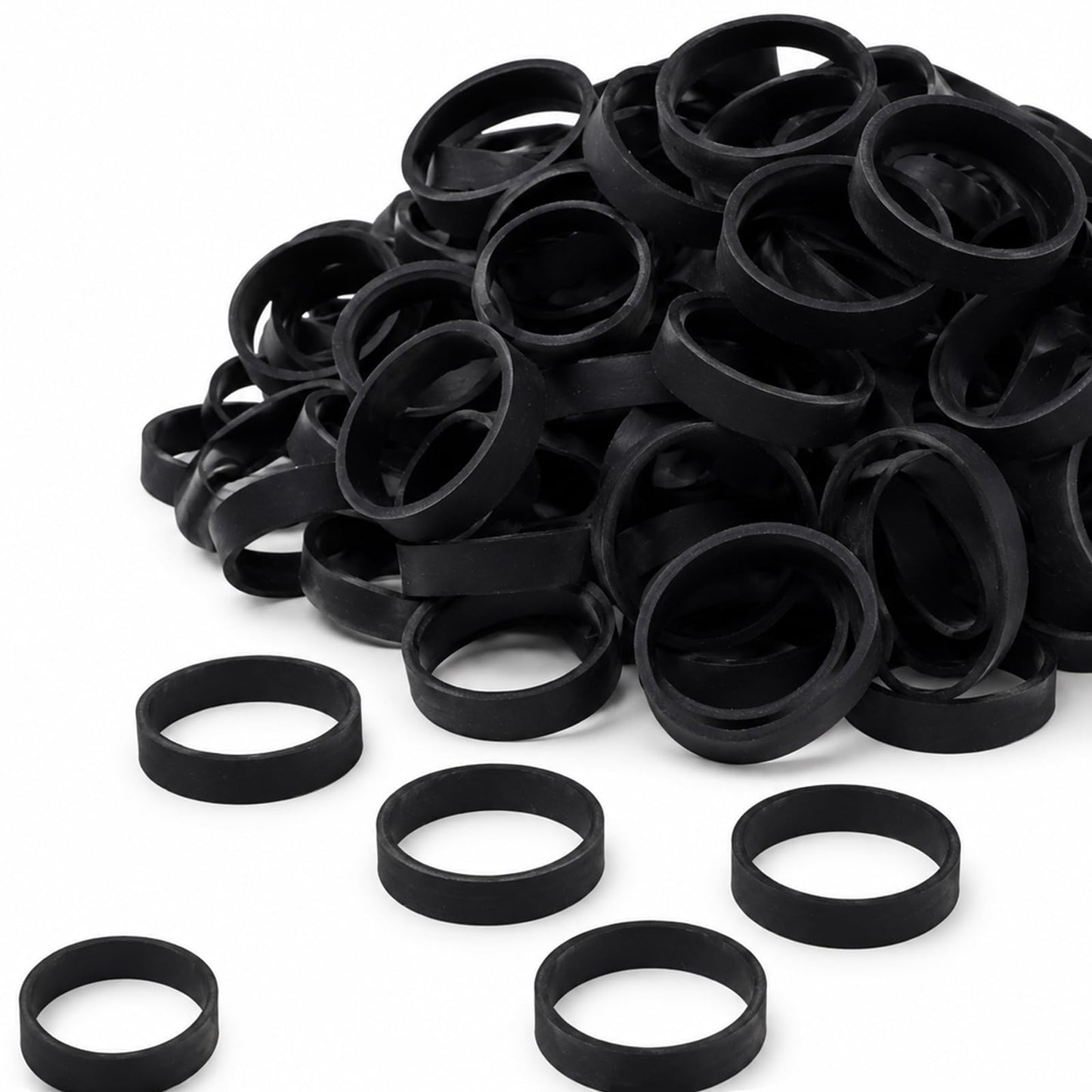 280Pcs Rubber Band 0.7 Inch Small Elastic Black Rubber Bands