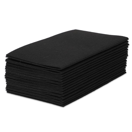 Felt Sheets Fabric, 8.9" x 12.2", 2mm Stiff Felt Fabric for Crafts 10Pcs Halloween Fabric Fall Felt for DIY and Sewing Projects(Black)