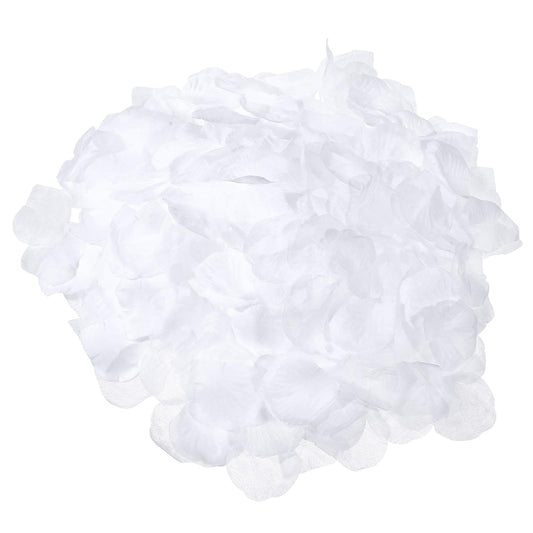 HaiFafafaing 2000 Pcs White Rose Petals, White Flower Petals for Wedding, Party, Home Decor, Non-Woven Fabric, DIY Crafts