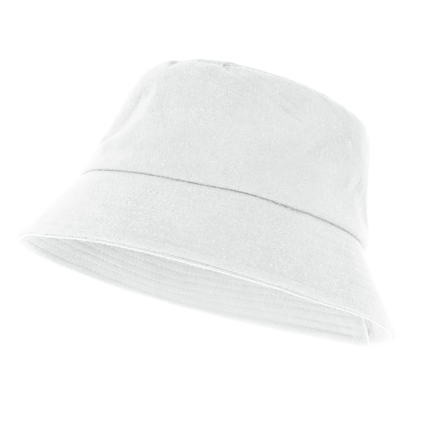 Yolev Unisex Bucket Hat Solid Colors Sun Hat with UV Protection Packable Summer Hats for Outdoor Sports (White)