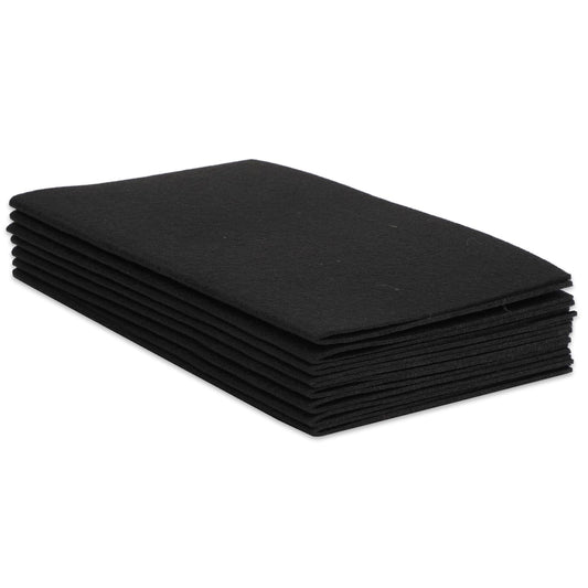 Felt Fabric,7,87" X 11.81" 8pcs White Felt 2mm Thick White Fabric Felt Sheets for Crafts Halloween Christmas Fabric Fall Felt for DIY and Sewing Projects (Black)