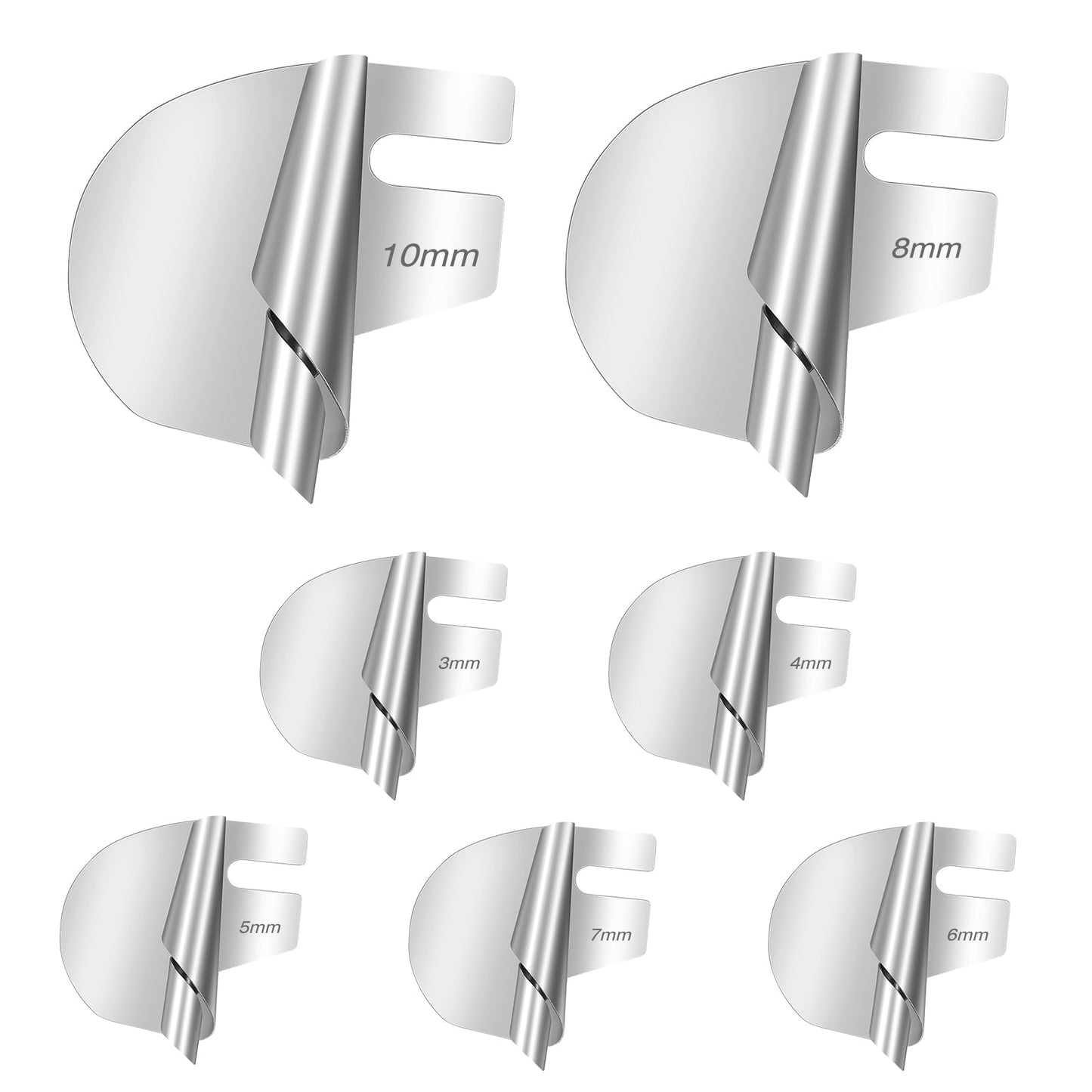 Lusofie 7Pcs Sewing Rolled Hemmer Foot Curved Scroll Rolled Hem Presser Foot 3mm-10mm Wide Universal Rolled Hem Foot for Most Singer, Brother Low Shank Sewing Machine