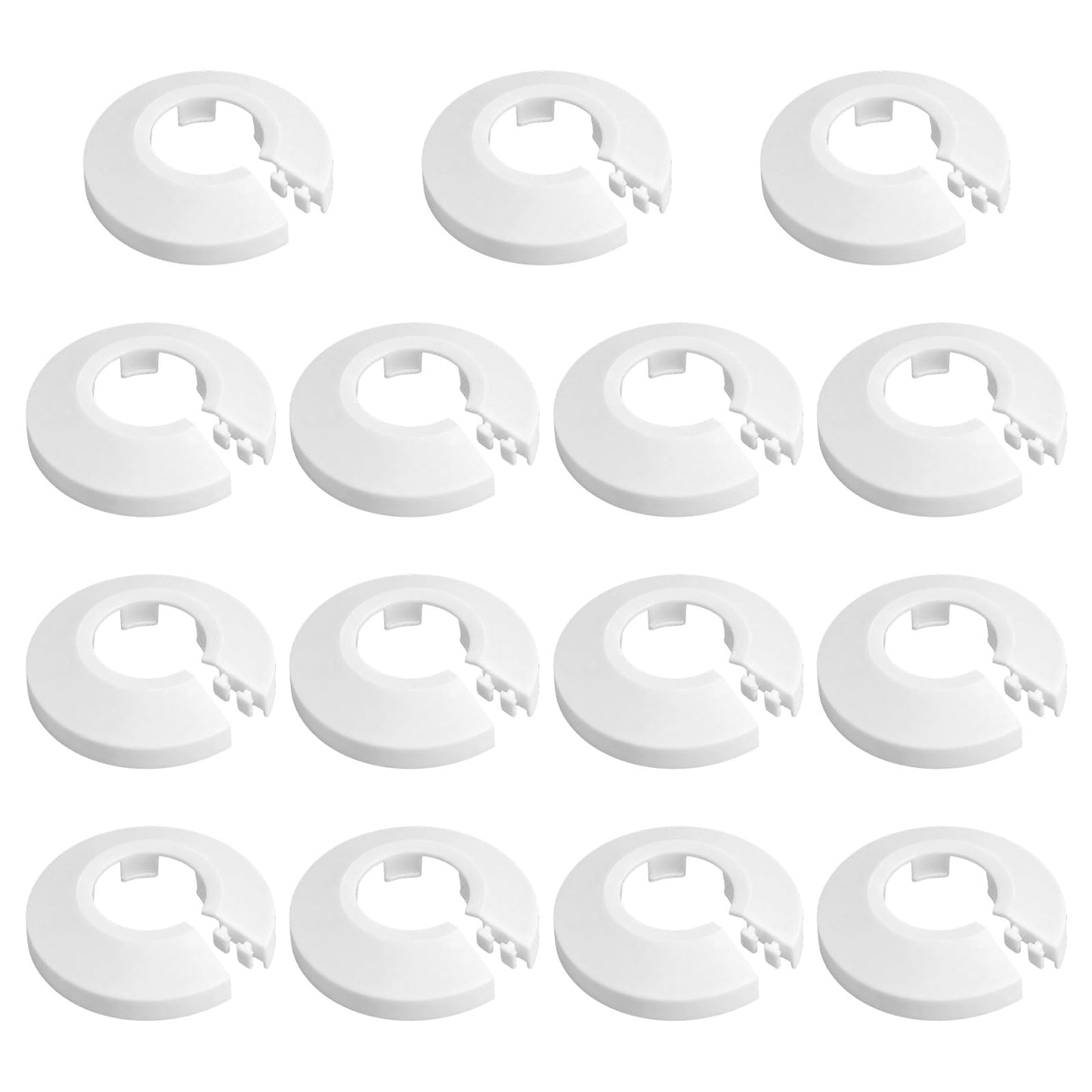 15Pcs Escutcheon Plate Split Flange 1/2 Inch Pipe Cover
