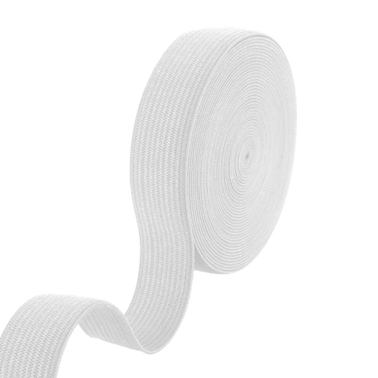 Yolev 10 Meters Sewing Elastic Band 0.78inch Wide Stretch Sewing Waistband Elastic High Elasticity Knit Elastic Band for DIY Art & Craft Project (White)
