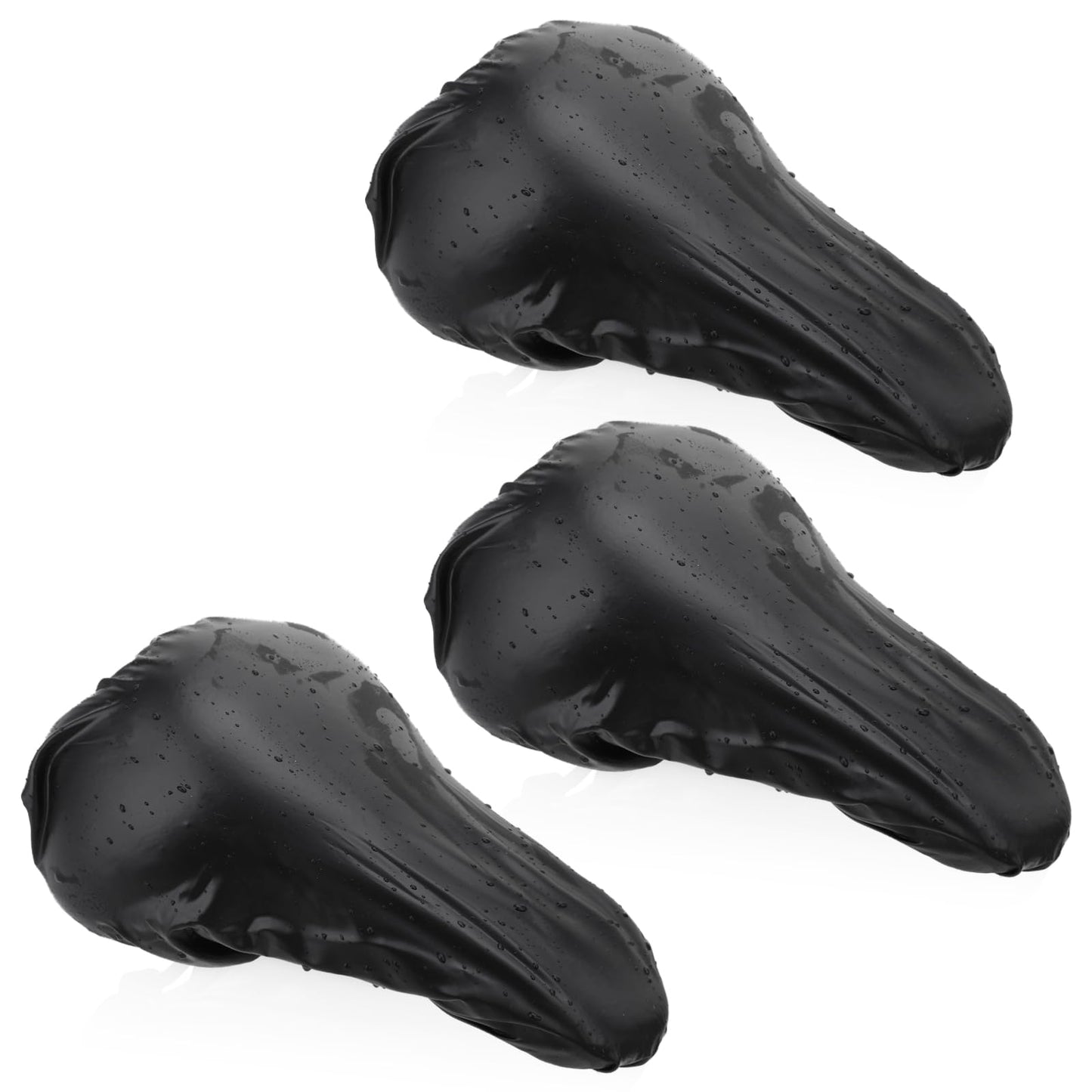 Lusofie 3 Pack Waterproof Bike Seat Rain Cover, Water and Dust Resistant Bike Saddle Cover with Elastic, Mountain Bike Seat Cover Bicycle Seat Cover Rain Dust