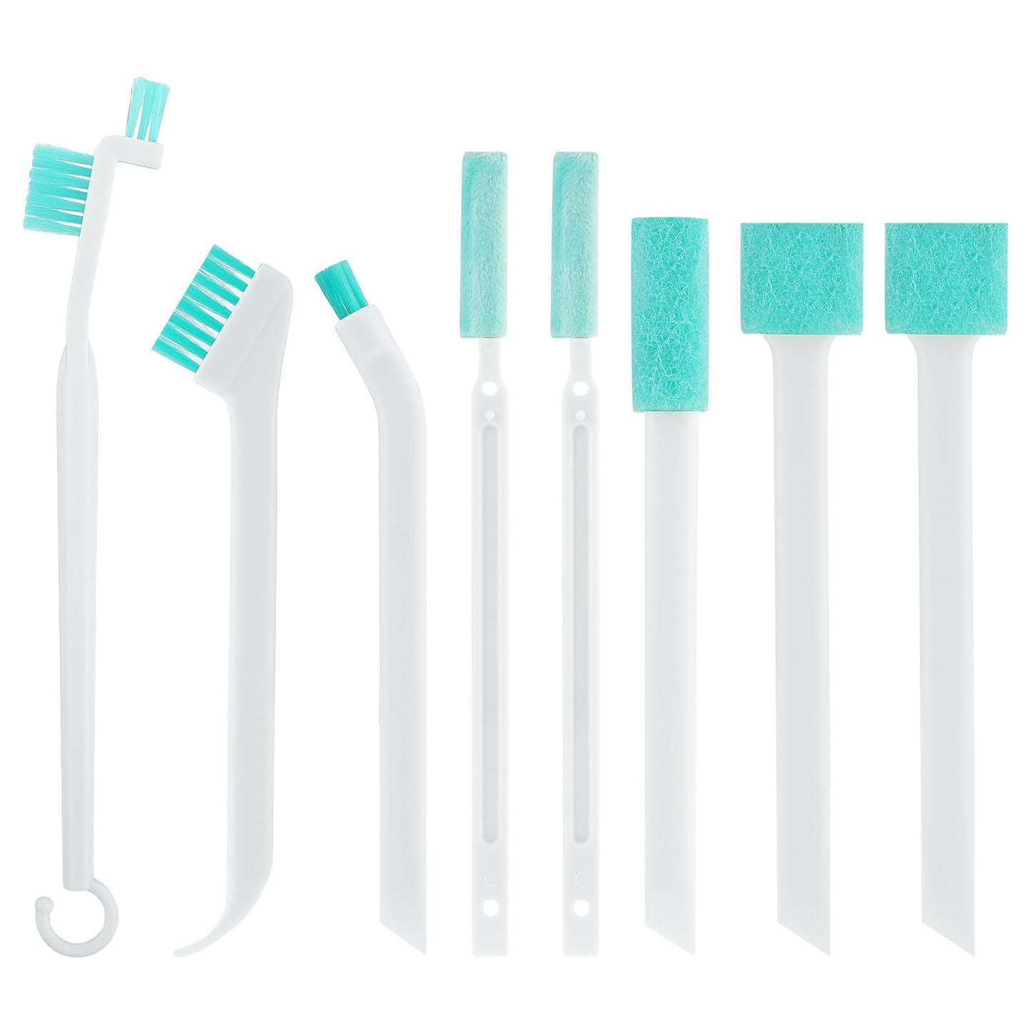 Telooco 8Pcs Small Cleaning Brushes for Household Various Shapes Deep Detail Crevice Cleaning Tool Set for Kitchen Corner Space Gaps Keyboard Bottle