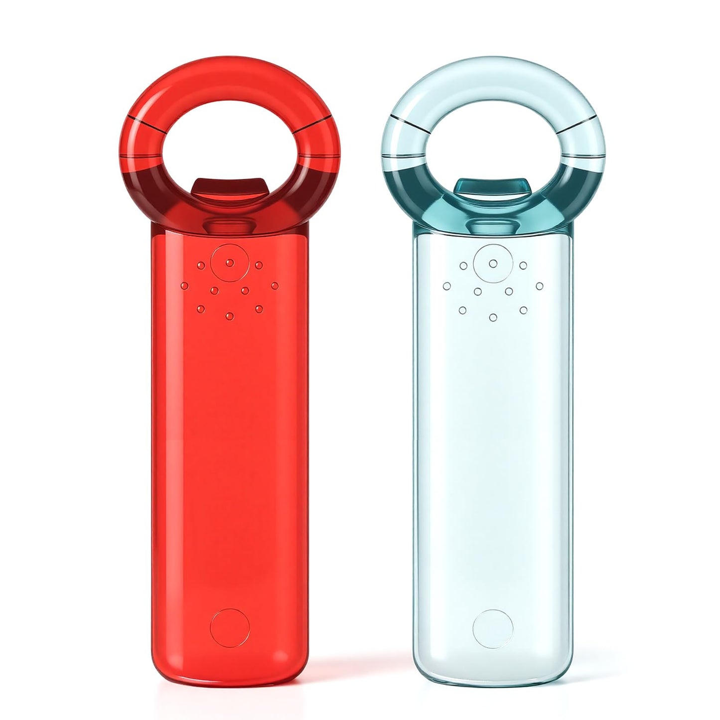 2 Pcs Jar Key Opener for Weak Hands - Easy Grip Jar Key Lid Opener Durable Plastic Jarkey for Seniors, Arthritis, Carpal Tunnel Sufferers (Translucent Red, Translucent Blue)