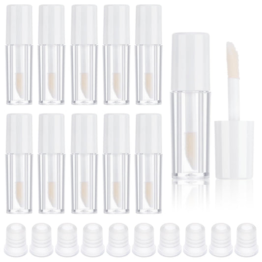 10Pcs Lip Gloss Tubes Empty, 1.2ml Mini Refillable Lip Balm Bottles Empty Lip Gloss Tubes with Wand Clear Lip Gloss Containers Makeup Containers Bottles for Lipstick Samples Lip Balms Lip Gloss Making