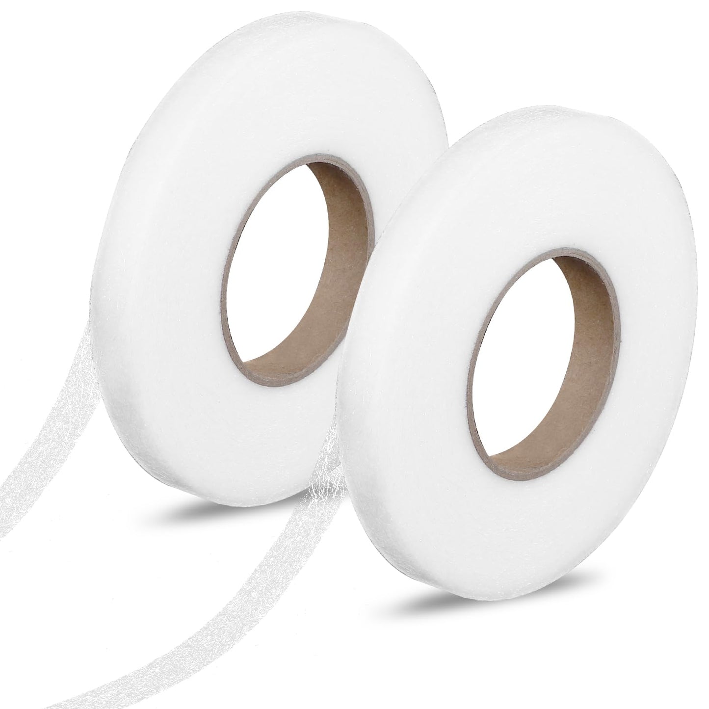 Tucnoeu 2 Rolls Iron On Hemming Tape 1/2" x 60 Yards No Sew Hemming Tape Double Sided Fusing Hem Tape Fabric Tape for Hemming Curtain Clothes Crafting Projects