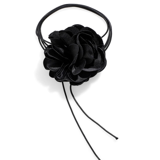 Flower Choker Necklace Vintage Black Rose Choker Adjustable Floral Choker Steampunk Jewelry Accessories for Women Girls