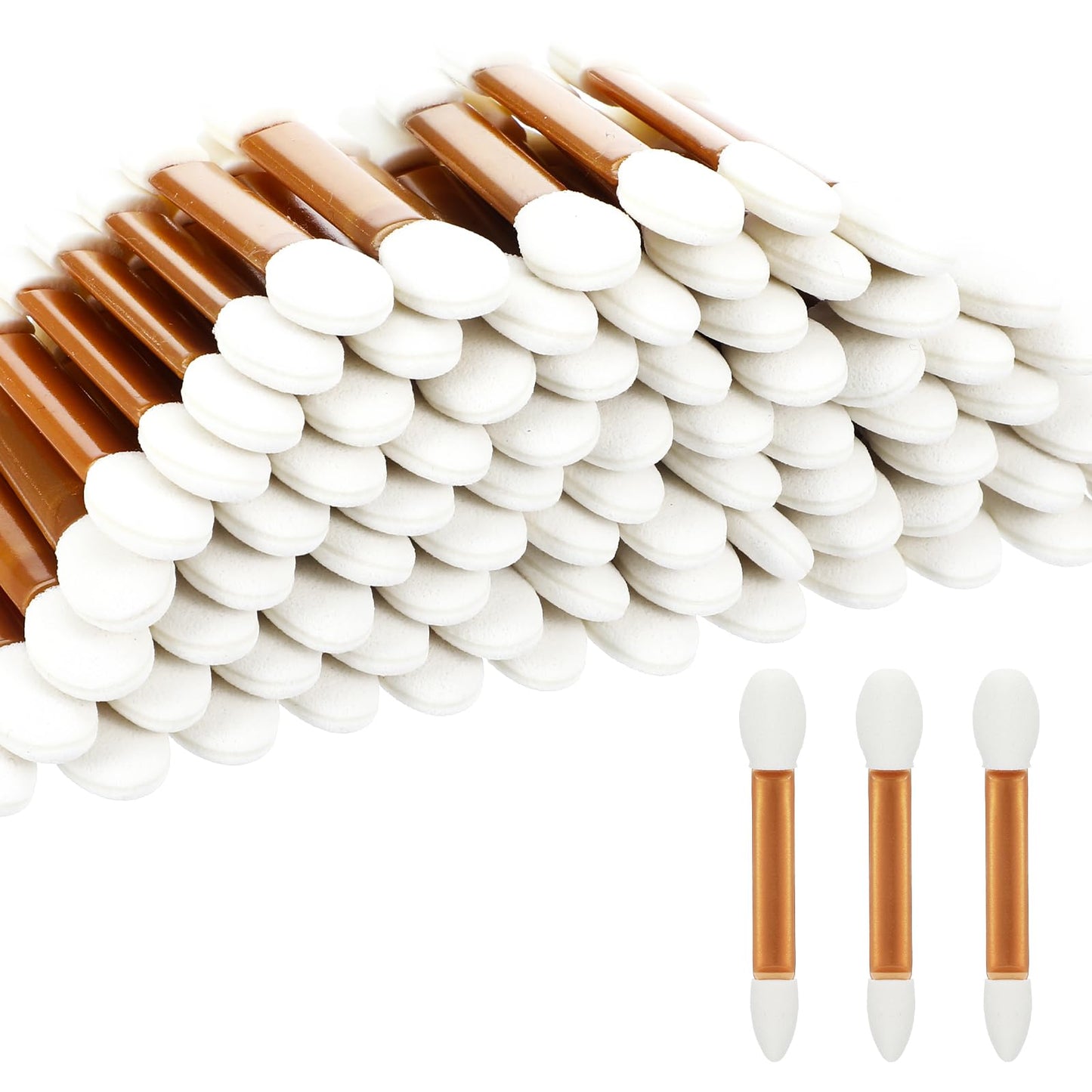 100 Pcs Eye Shadow Applicator Sticks Double Sided Eyeshadow Applicators Eye Shadow Sponge Applicators Disposable Eyeshadow Applicator Eyeshadow Applicators Sponge