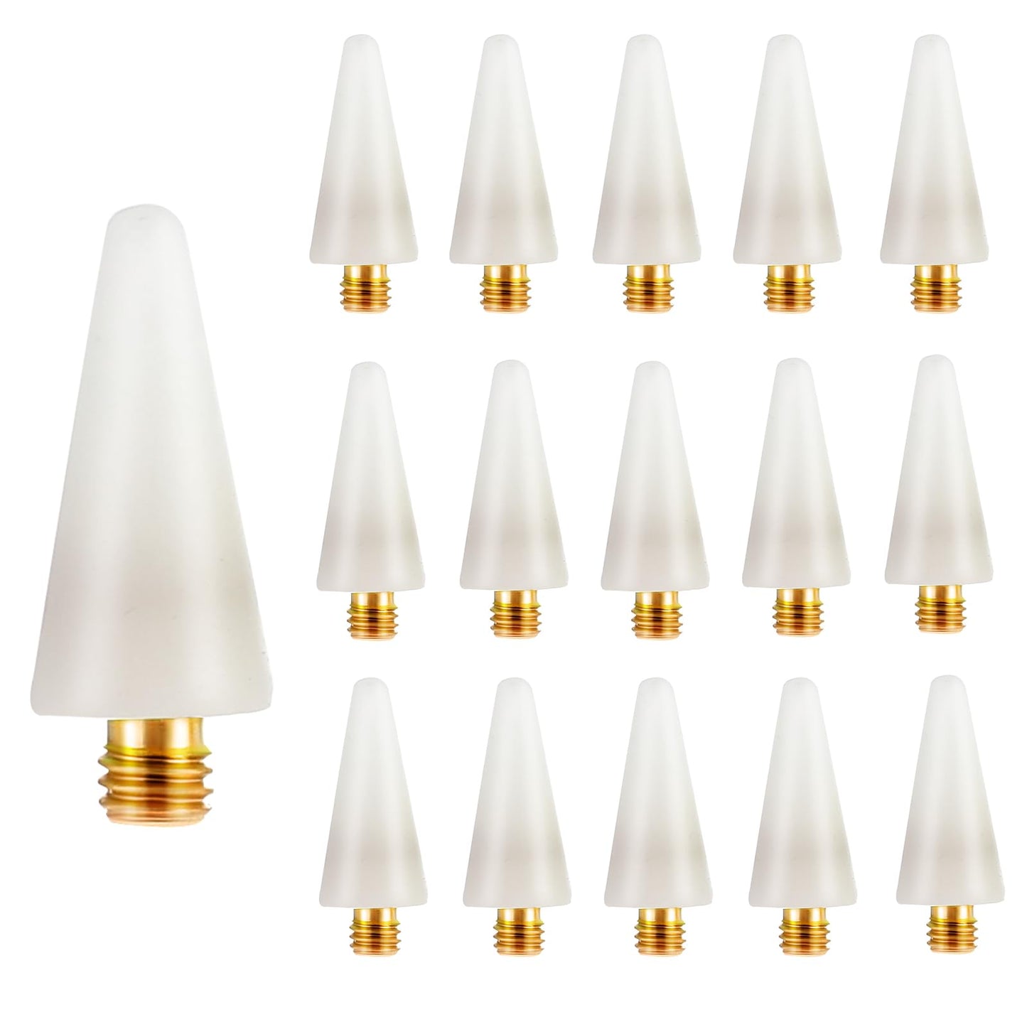 Lusofie 16Pcs Wax Replacement Head Tips for Nail Gems Rhinestone Picker Wax Picker Tips Nail Dotting Tool for Nail Wax Pen Pencil(White)