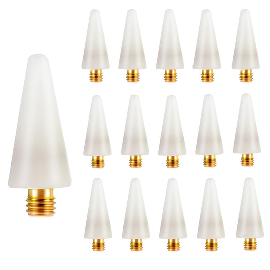 Lusofie 16Pcs Wax Replacement Head Tips for Nail Gems Rhinestone Picker Wax Picker Tips Nail Dotting Tool for Nail Wax Pen Pencil(White)