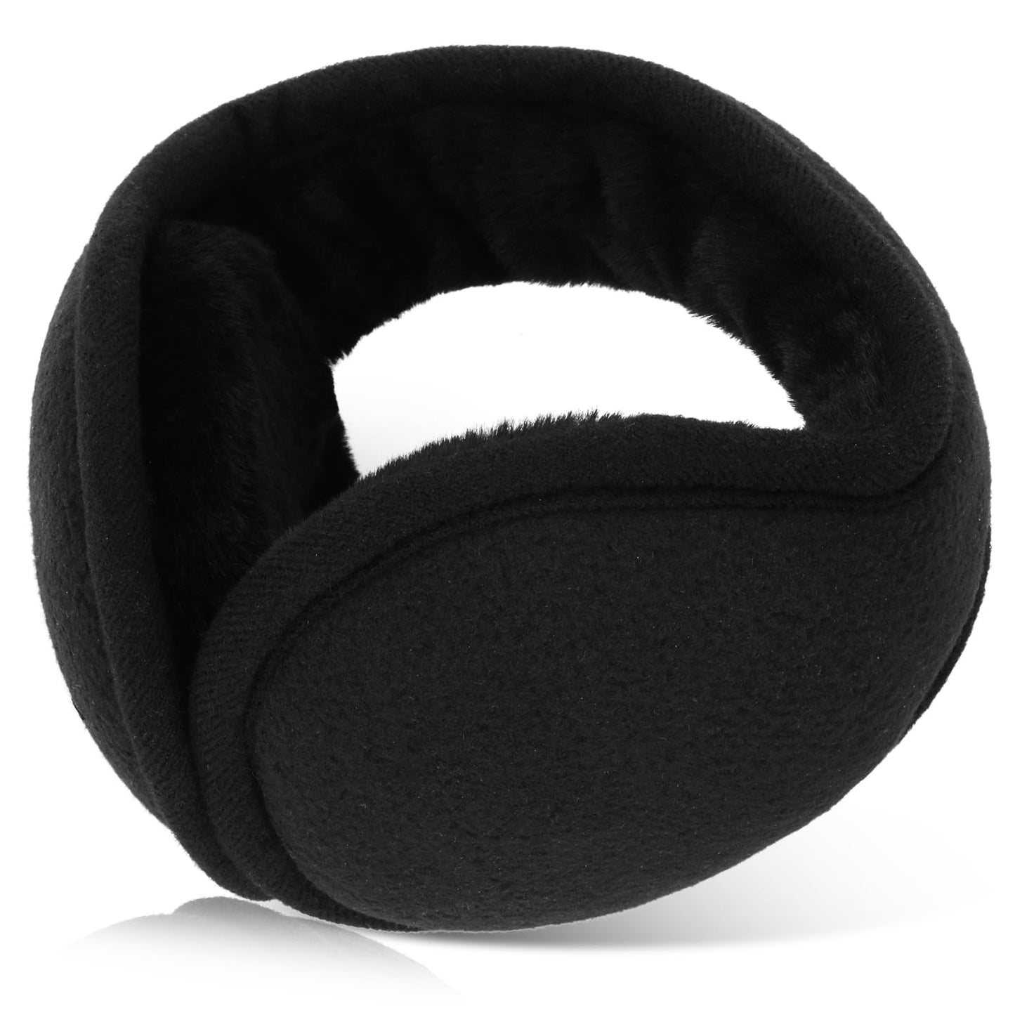 Yolev Ear Muffs For Winter Men Women, Fleece Ear Warmers Winter Warm Earmuffs for Men and Women Adjustable Black Soft Earmuffs Suitable for Winter Outdoor Sports