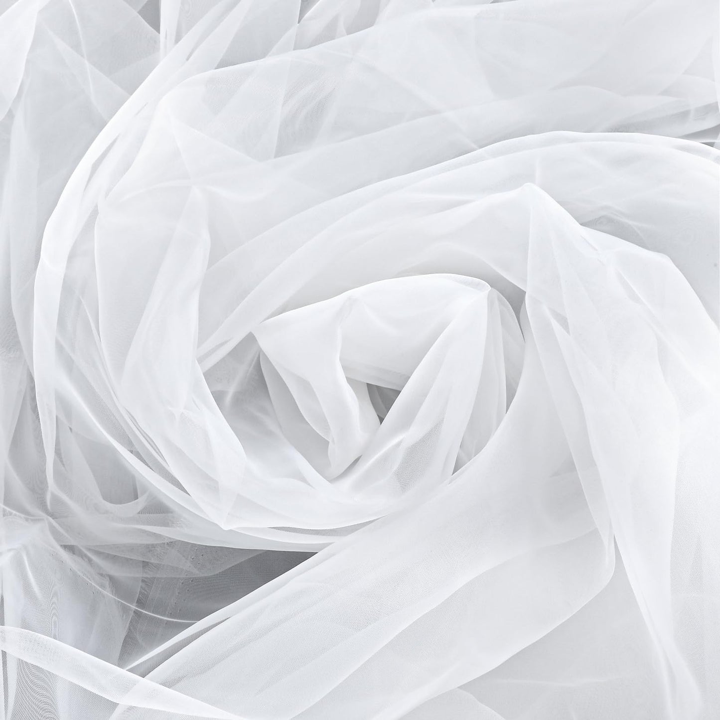 White Organza Fabric 5 Yards Long 59" Wide Silk Organza Fabric Bridal Solid Sheer Bolt for Wedding Dress Fashion Craft Decorations