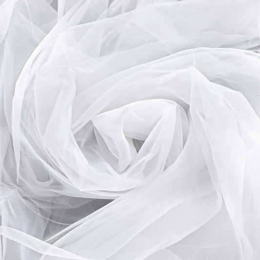 White Organza Fabric 5 Yards Long 59" Wide Silk Organza Fabric Bridal Solid Sheer Bolt for Wedding Dress Fashion Craft Decorations