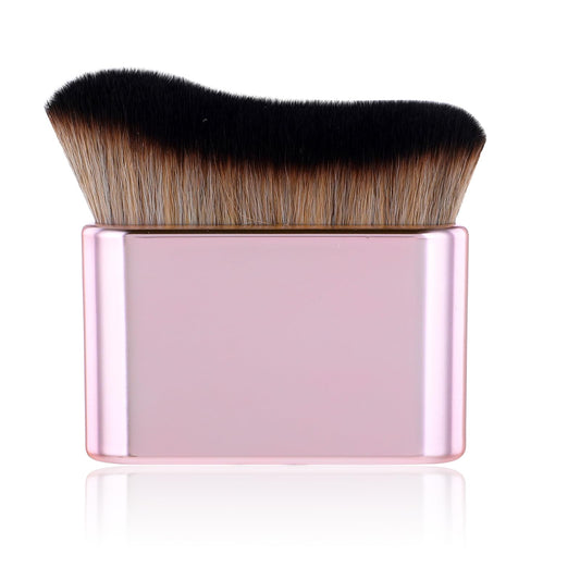 Tanning Brush Self Tan Body Bronzer Foundation Brush Face Tan Contour Kabuki Brush Portable Make Up Blending Brush for Body Leg Makeup Face Mousse Travel Back Tanner Applicator (Pink)