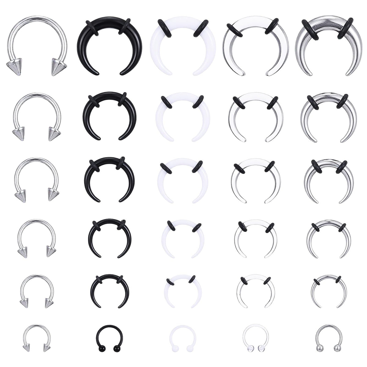30pcs Septum Piercing Jewellry Horseshoe Septum Pincher Septums Stretching