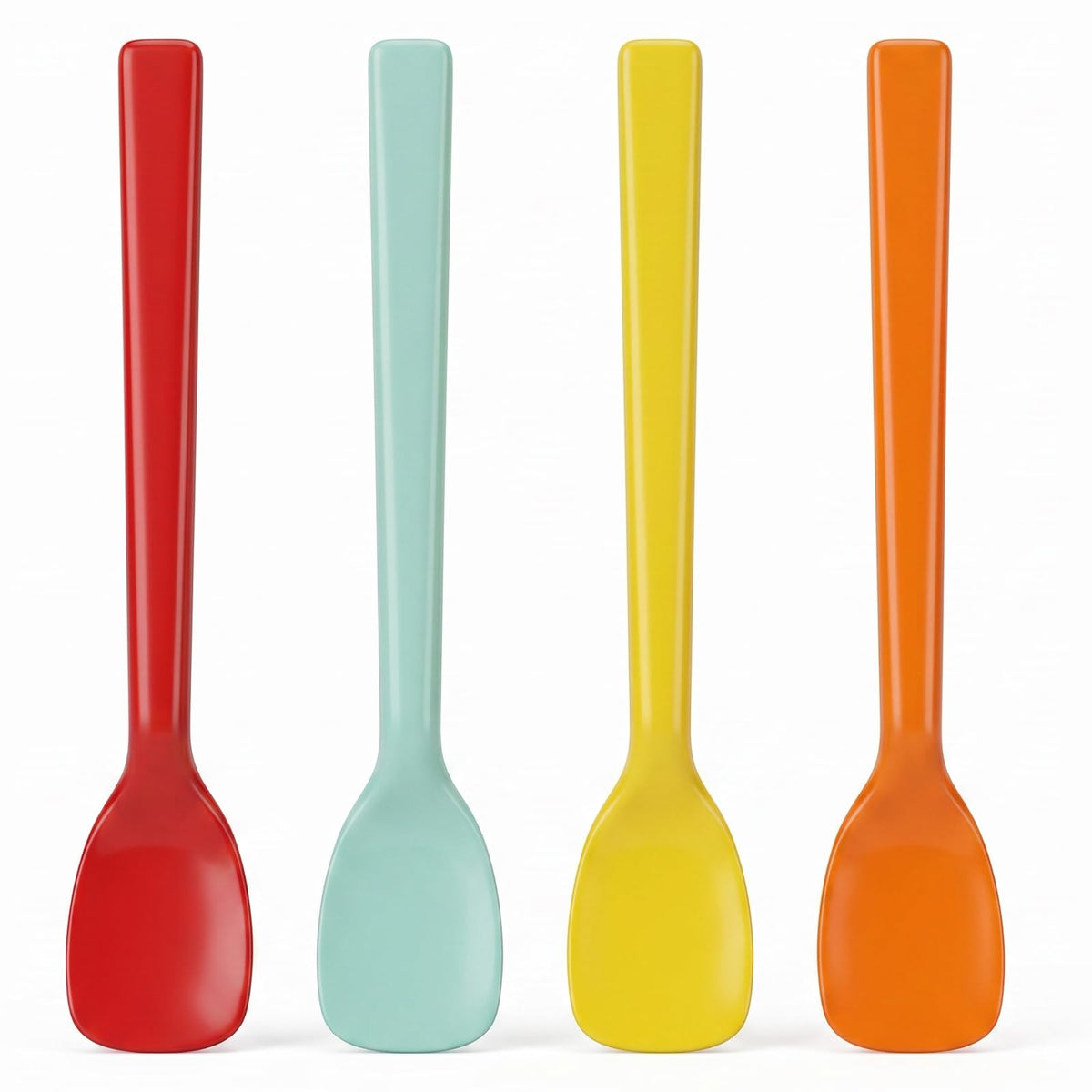 Small Silicone Spoon 4Pcs- Silicone Spoons for Eating Yogurt and Pudding