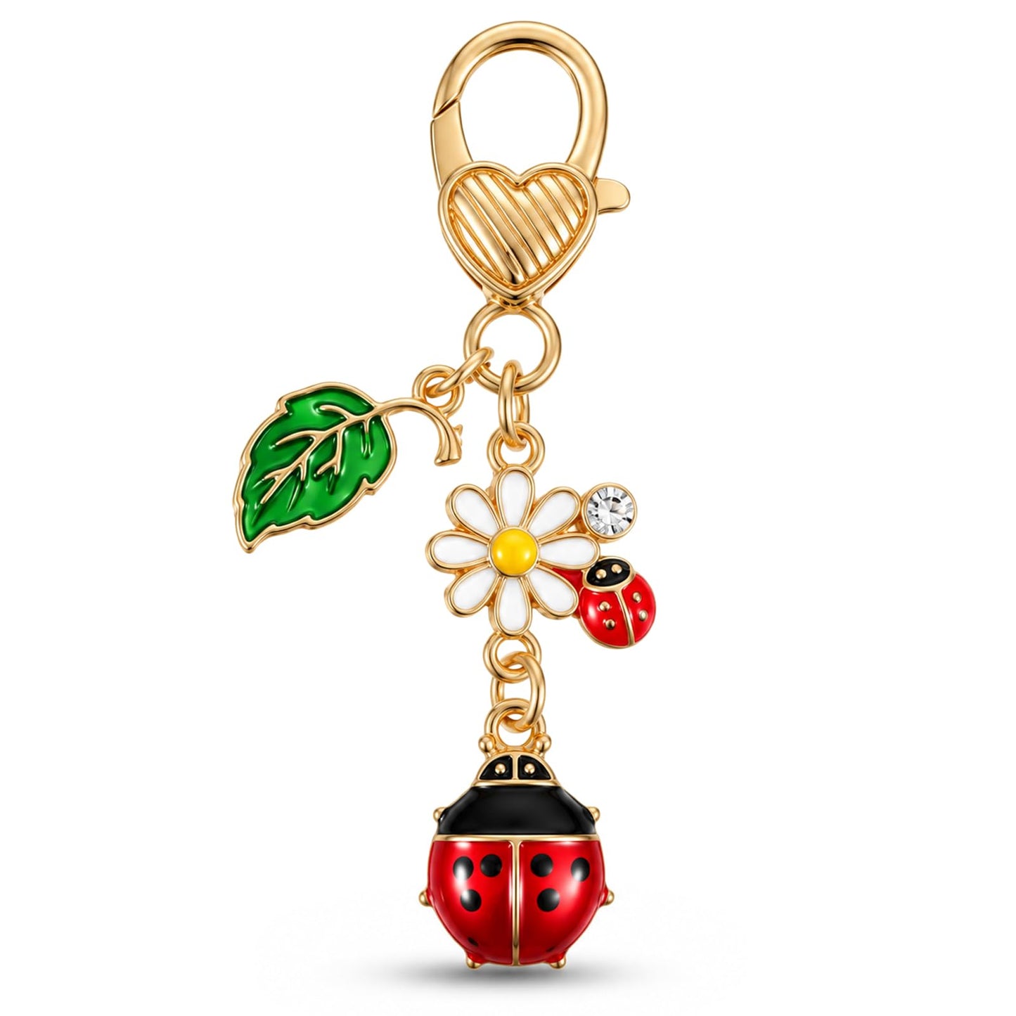Ladybug Keychain Daisy Cute Ladybug Bag Charm Pendant Lady Bug Keychain