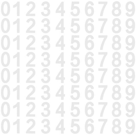 80 Pcs White Mailbox Numbers Stickers 2 Inch Reflective Vinyl Number Stickers 1-10 Waterproof White Address House Numbers for Outside Number Decals Adhesive Stick On Numbers for Mailbox Home Signs