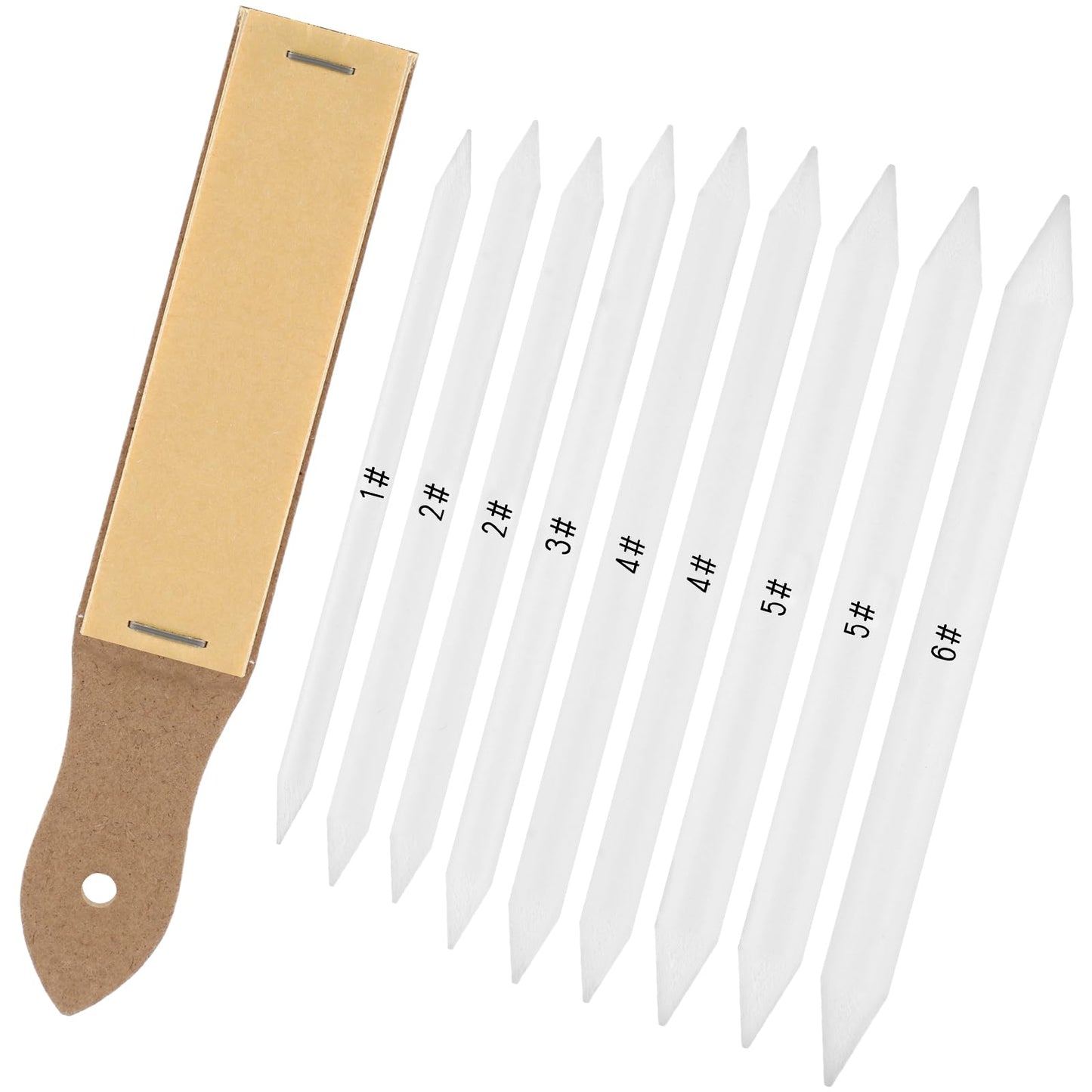 Yolev 9 PCS Sandpaper Pencil Sharpener Pointer Blending Stumps and Tortillions Paper Art Blenders with for Student Sketch Drawing Accessories Artist Charcoal Sketch Drawing Tools