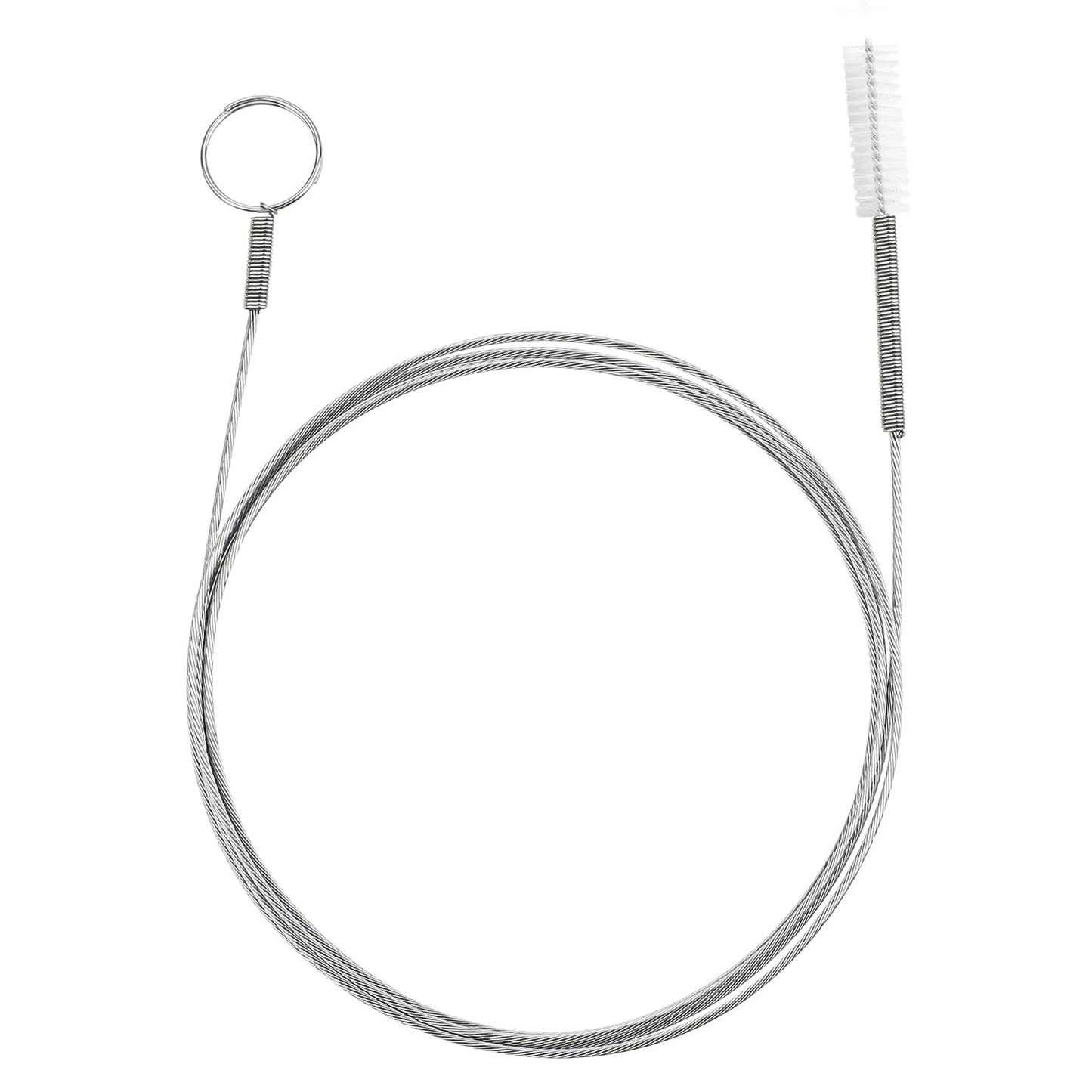 Flexible Feeding Tube Cleaning Brush Pipe Drain Cleaner Stainless Steel Nylon Tube Waterpipe Drain Dredge Tool for Home Kitchen(61inch)