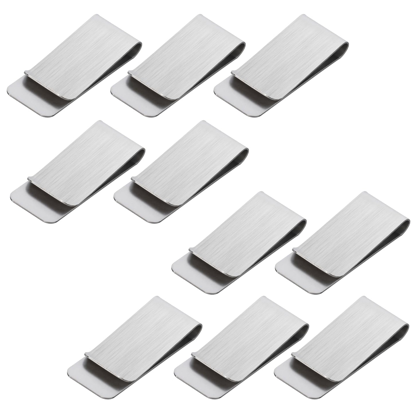 Lusofie 10 Pcs Money Clips for Cash Mens Money Clip Stainless Steel Cash Clip Credit Card Clip Money Clip for Men Women