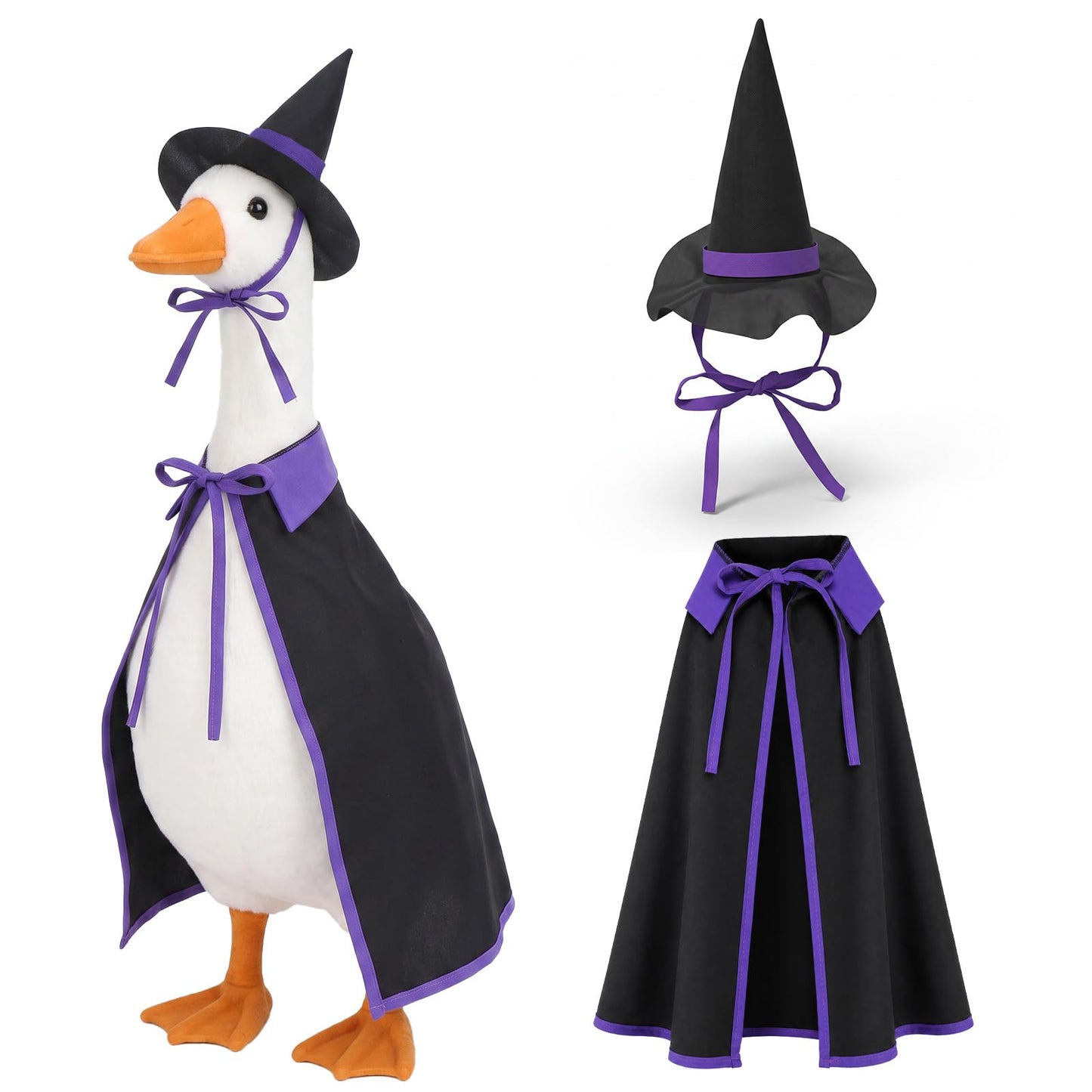 Fiyooau Porch Goose Halloween Outfit 17 Inch Yard Lawn Porch Goose Outfits