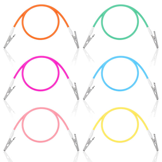 6 Pcs Dental Bib Clips Bib Holder Clip Colorful Dentist Bib Holder Clip Napkin Holder Neck Chain Clip Bib Clips Dental for Runners Youth Adult Elderly Dental Clinic