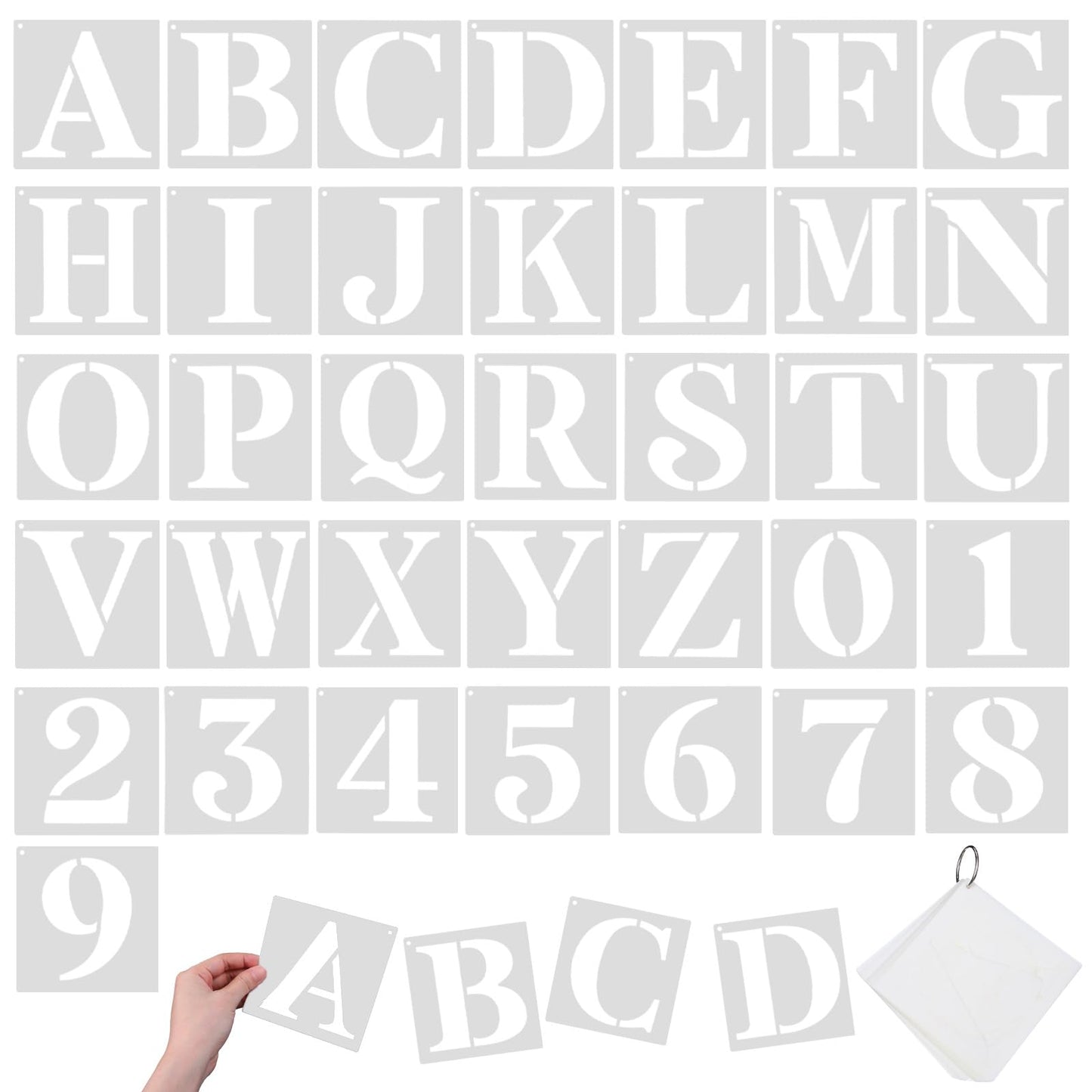 4 Inch Letter Stencils Reusable Letter Number Stencils