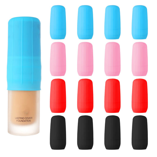 Lusofie 16 Pcs Travel Essentials Silicone Bottle Covers Multicolor Airplane Travel Essentials Leak Proof Travel Bottles Covers For Men and Women Travel Accessories