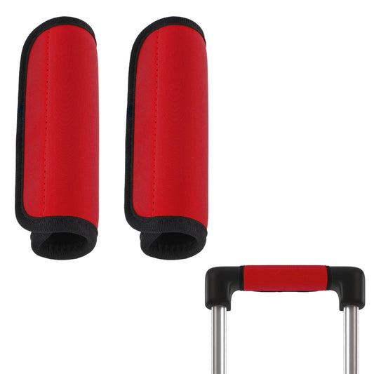 Lusofie 2PCS Luggage Handle Wrap Travel Essential Red Color Soft Luggage Identifiers For Suitcases Neoprene Material Comfortable Suitcase Handle Wraps For Suitcase For Traveling