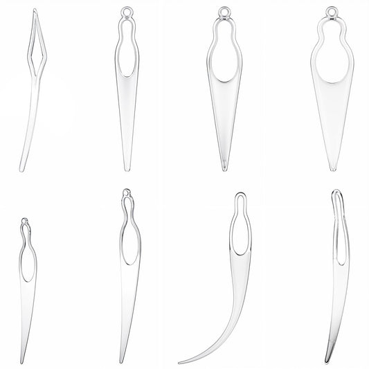 8Pcs Sisterlock Retighten Tool Loc Crochet Needle for Dreads Silver Dreadlock Tool for Hair Repair Dreadlock Tightening