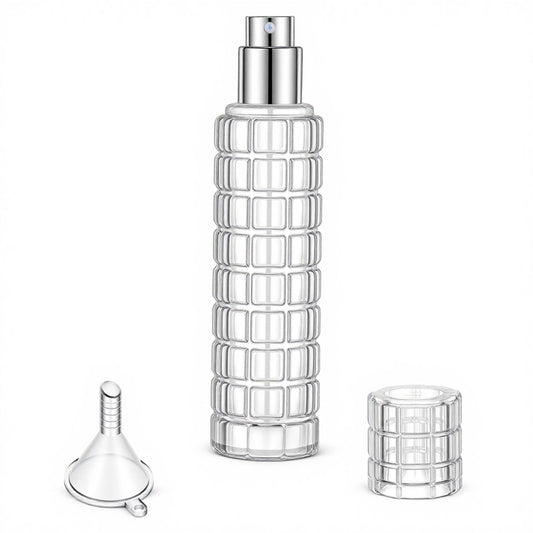 Fiyooau 30ml Empty Cocktail Atomizer Spray Bottle, Refillable Glass Vermouth Atomizer Sprayer, Leak-Proof Coffee Spray Bottle with Funnel for Vermouth, Bitters, Essential Oils, Bar & Kitchen