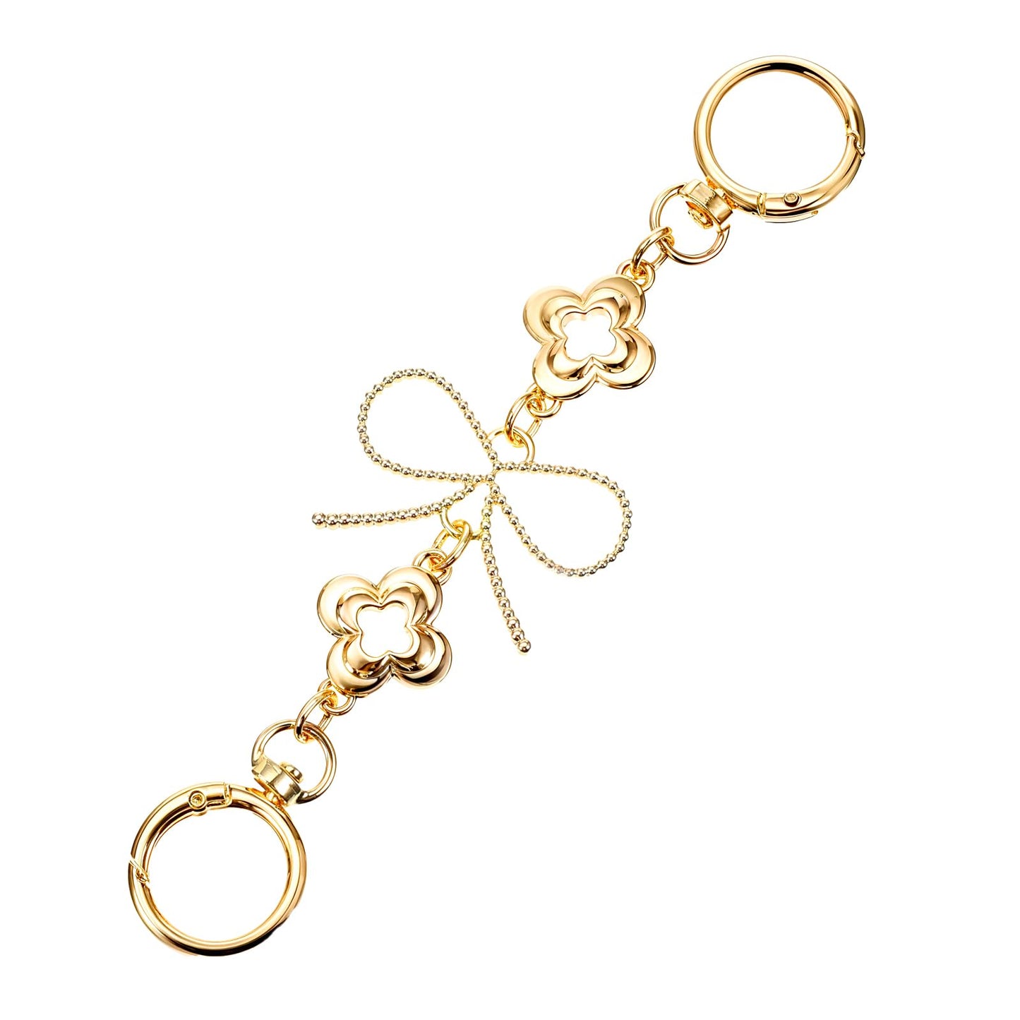 Purse Extender Chain Bag Chains for Handbags Bow Pattern Metal Purse Strap Extender 6.38inch Gold Purse Chain for Handbags Purse Making Supplies Accessories