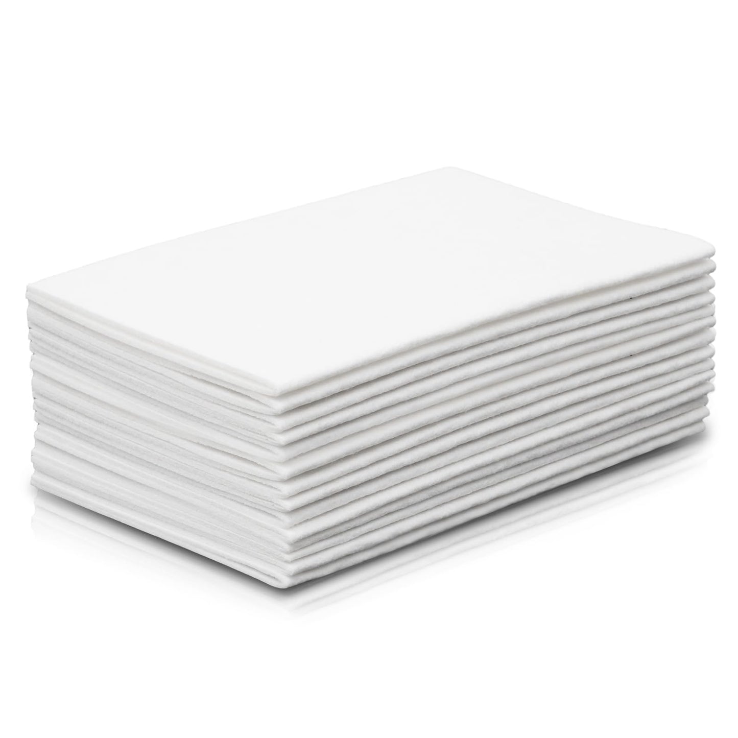 Felt Sheets Fabric, 8.9" x 12.2", 2mm Stiff Felt Fabric for Crafts 10Pcs Halloween Fabric Fall Felt for DIY and Sewing Projects(White)