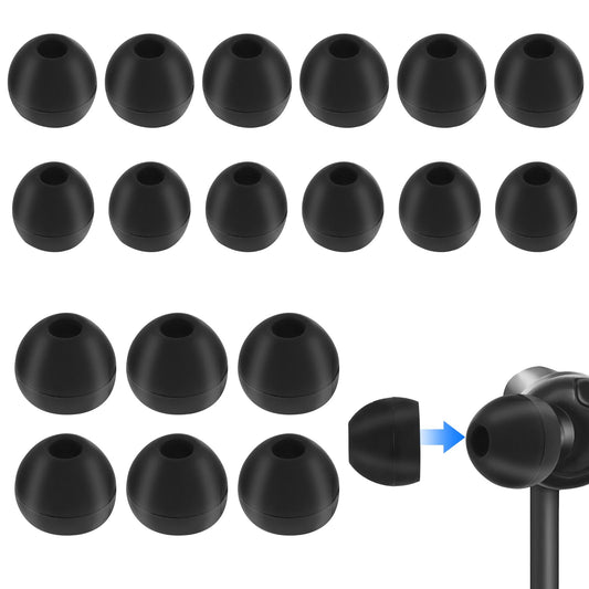 9 Pairs Silicone Earbud Tips Replacement Ear Buds Tips Compatible Most in- Ear Headphones 4.0mm-6.0mm Earphones Inner Hole Earbuds Cap S/M/L 3 Size