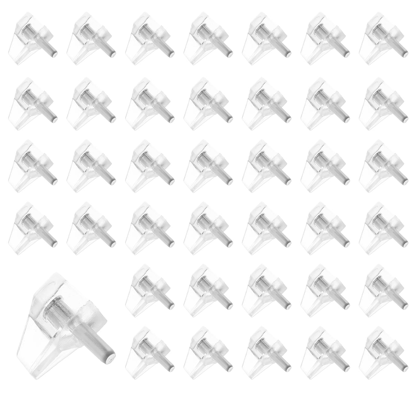 1/8 Inch (3mm) Shelf Support Pegs, Clear Plastic Cabinet Shelf Pins, Easy Install Shelf Support Pins for Closet, Kitchen, Furniture Shelves Holder Pegs(50)