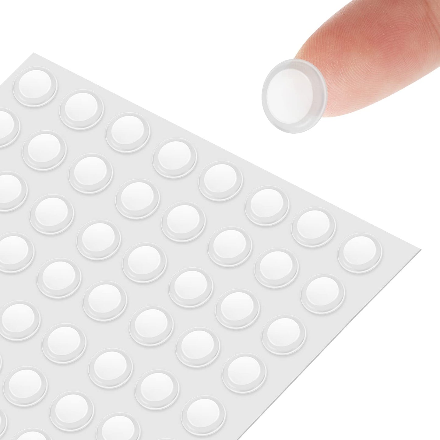 Lusofie 128Pcs Bumpers Stoppers for Cupboard Cabinet Door, Clear Self Adhesive Bumpers Silicone Buffer Pads Rubber Bumper Pads for Furniture Wall Floor Protect(1/2”)