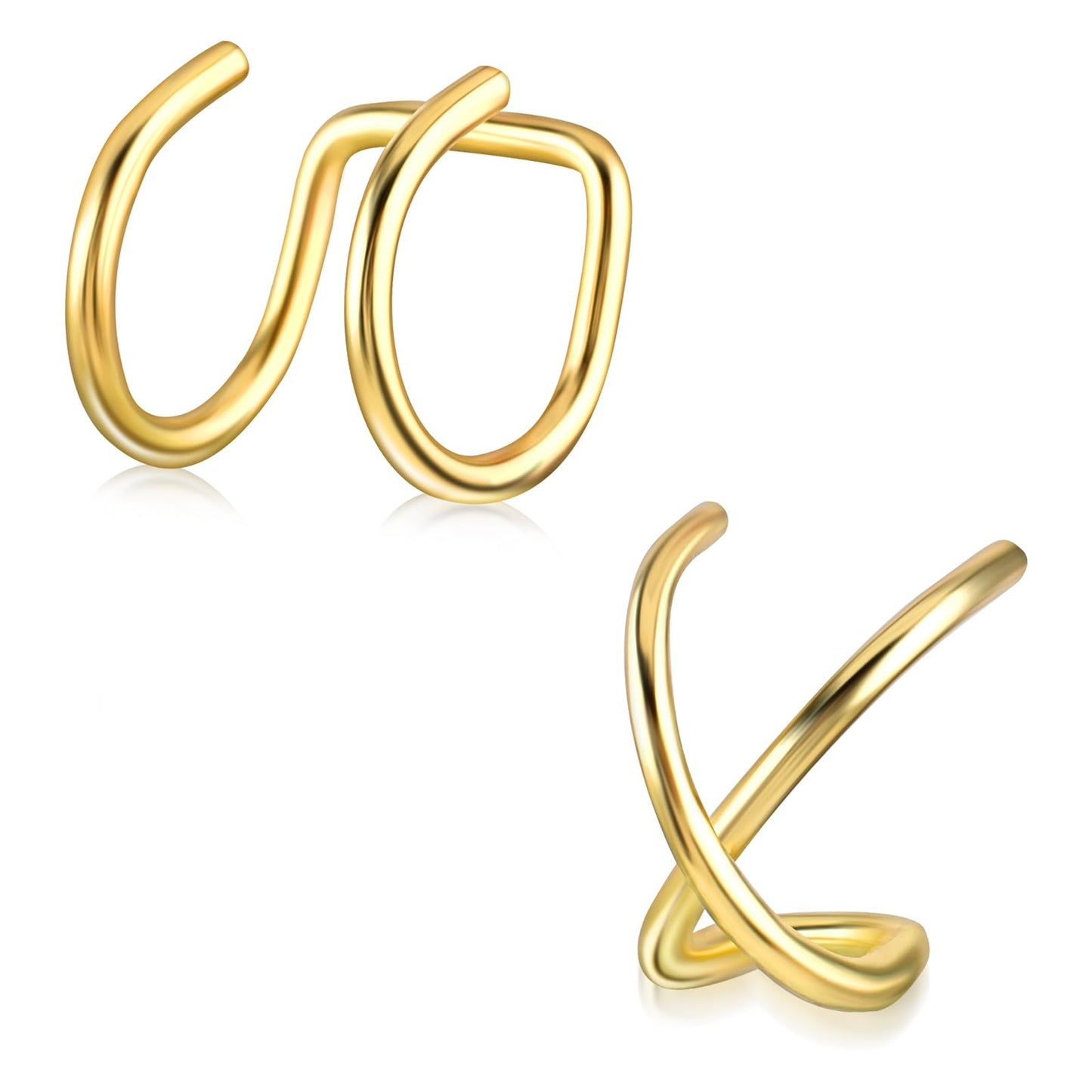 Gold Ear Cuffs for Women Non Piercing Earrings Huggie Fake Helix Earcuff Cartilage Earrings Valentines Day Gifts for Her