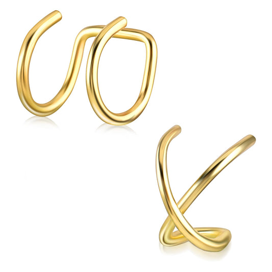 Gold Ear Cuffs for Women Non Piercing Earrings Huggie Fake Helix Earcuff Cartilage Earrings Valentines Day Gifts for Her