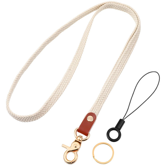 Yolev Stretchy Cute Lanyards for ID Badges 18in Long Lanyard for Keys Thin Lanyard Keychain Neck Badge Lanyard for Women Men Wallet Phone ID Badge