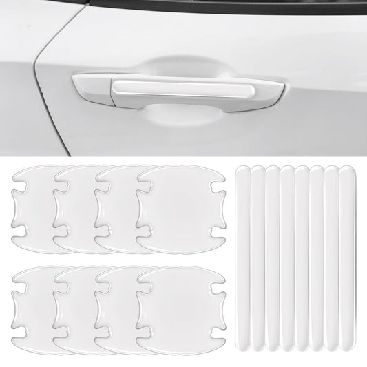 Josojoou 16PCS Car Door Handle Protector, Transparency Anti-Scratches Cup Protector, Waterproof Door Handle Protectors for Most Car