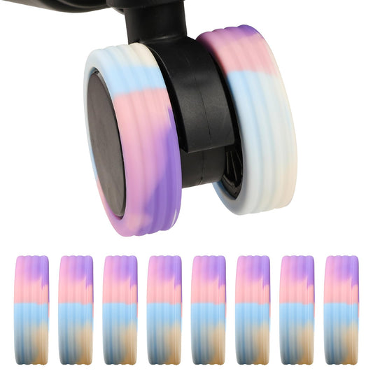 DIVINA VITAE 8PCS Silicone Luggage Wheel Protector Covers Portable Silicone Spinner Suitcase Wheel Covers Protective for Anti Scratch Shock-Proof